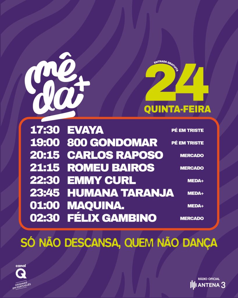 Horários Quinta-feira 24 de Julho 2025